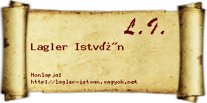 Lagler István névjegykártya